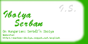 ibolya serban business card